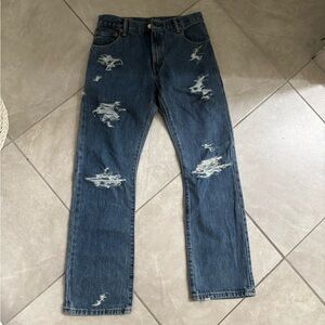 Distressed Blue Levis Jeans